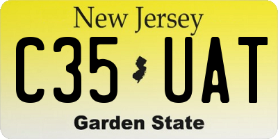 NJ license plate C35UAT