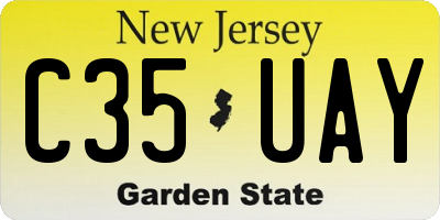 NJ license plate C35UAY