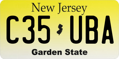 NJ license plate C35UBA