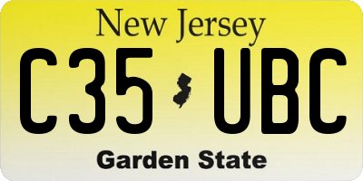 NJ license plate C35UBC