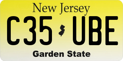 NJ license plate C35UBE