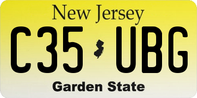 NJ license plate C35UBG