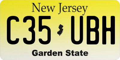 NJ license plate C35UBH