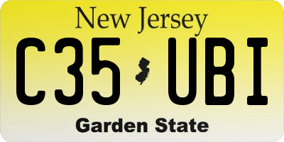 NJ license plate C35UBI