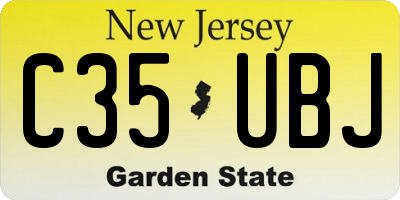 NJ license plate C35UBJ