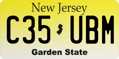 NJ license plate C35UBM