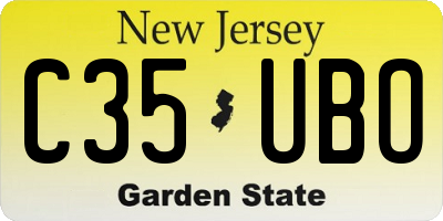 NJ license plate C35UBO
