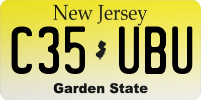 NJ license plate C35UBU