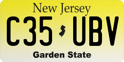 NJ license plate C35UBV