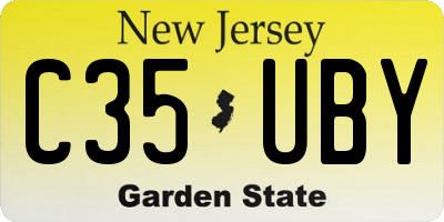 NJ license plate C35UBY