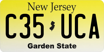 NJ license plate C35UCA
