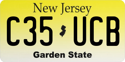 NJ license plate C35UCB