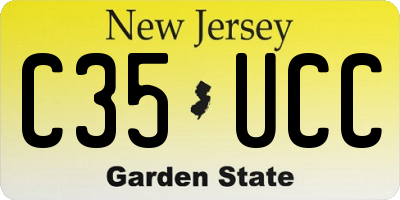 NJ license plate C35UCC