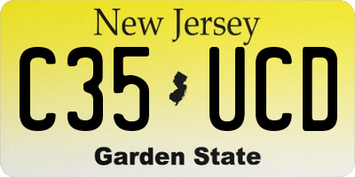 NJ license plate C35UCD