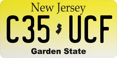 NJ license plate C35UCF