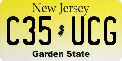 NJ license plate C35UCG