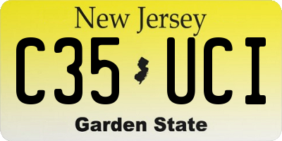 NJ license plate C35UCI