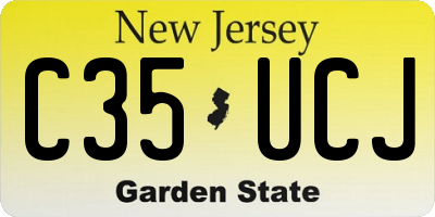 NJ license plate C35UCJ