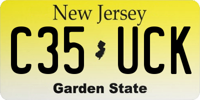 NJ license plate C35UCK