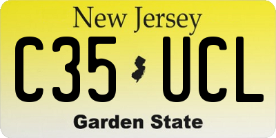 NJ license plate C35UCL