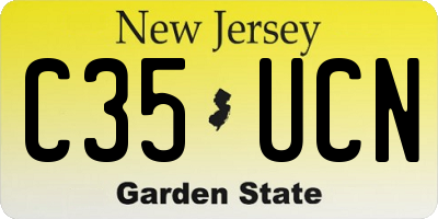 NJ license plate C35UCN