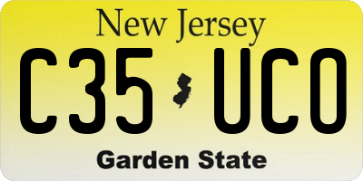 NJ license plate C35UCO