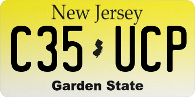 NJ license plate C35UCP