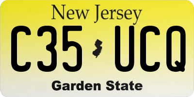 NJ license plate C35UCQ