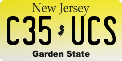 NJ license plate C35UCS