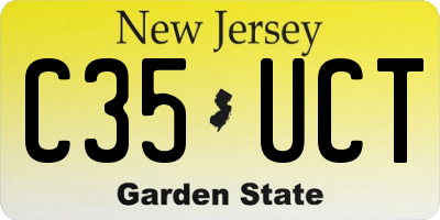 NJ license plate C35UCT