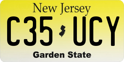 NJ license plate C35UCY