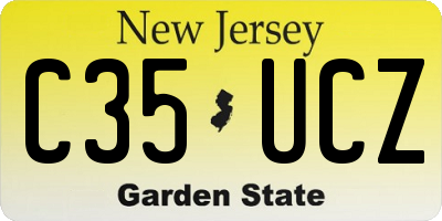 NJ license plate C35UCZ