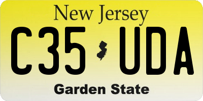NJ license plate C35UDA