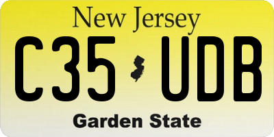 NJ license plate C35UDB