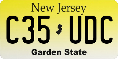 NJ license plate C35UDC