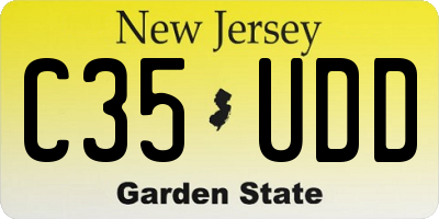 NJ license plate C35UDD