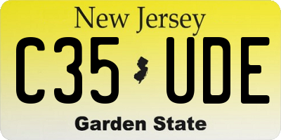 NJ license plate C35UDE
