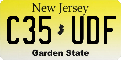 NJ license plate C35UDF
