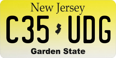 NJ license plate C35UDG