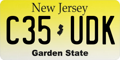 NJ license plate C35UDK