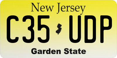 NJ license plate C35UDP