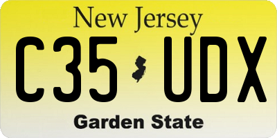 NJ license plate C35UDX