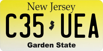 NJ license plate C35UEA
