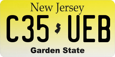 NJ license plate C35UEB