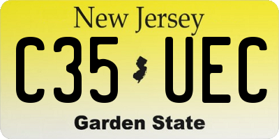 NJ license plate C35UEC