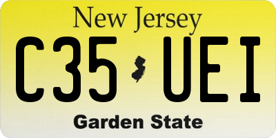 NJ license plate C35UEI
