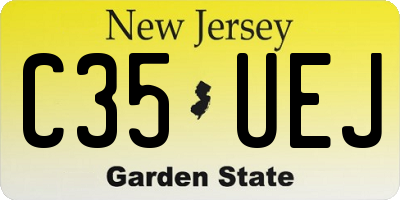NJ license plate C35UEJ