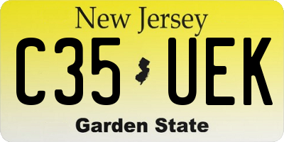 NJ license plate C35UEK