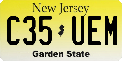 NJ license plate C35UEM
