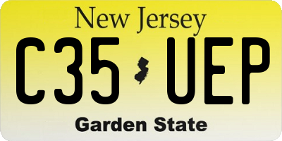 NJ license plate C35UEP